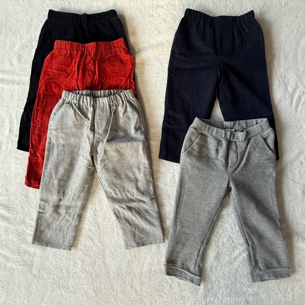 Jacadi boys set of 5 pants, 24M